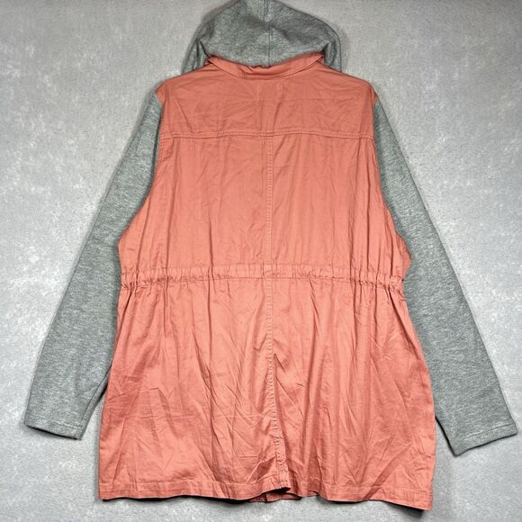 Torrid Twill Hacci Jacket Anorak Lightweight Pink/ Gray Women’s Size 3X NWT - Picture 7 of 13